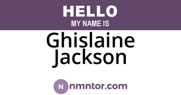 Ghislaine Jackson