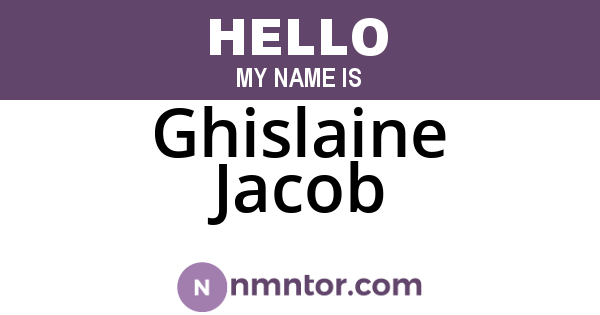 Ghislaine Jacob