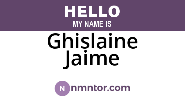 Ghislaine Jaime