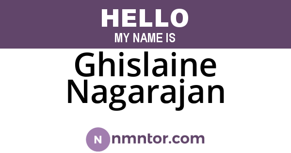 Ghislaine Nagarajan