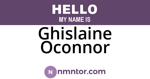 Ghislaine Oconnor
