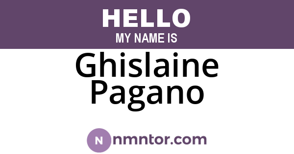 Ghislaine Pagano