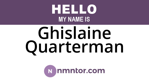 Ghislaine Quarterman