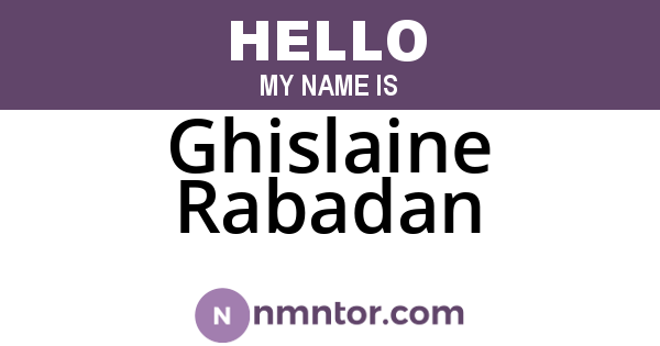 Ghislaine Rabadan