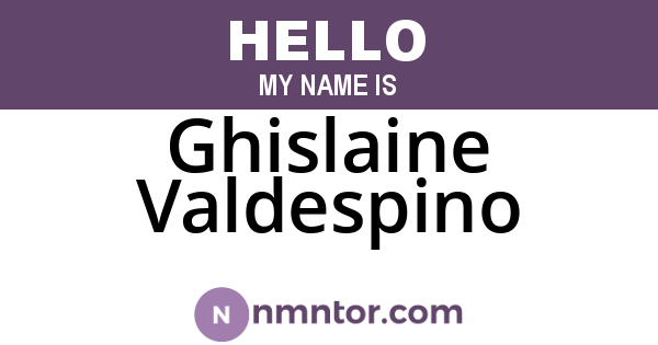 Ghislaine Valdespino