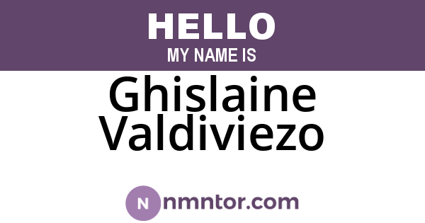 Ghislaine Valdiviezo
