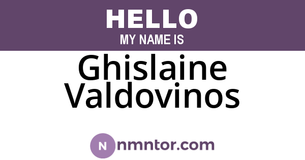 Ghislaine Valdovinos