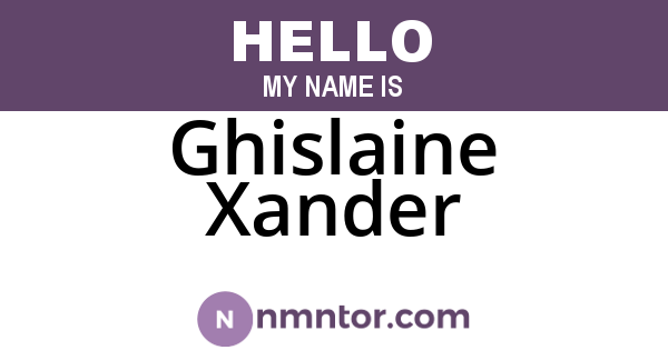 Ghislaine Xander