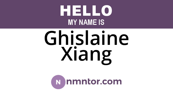 Ghislaine Xiang