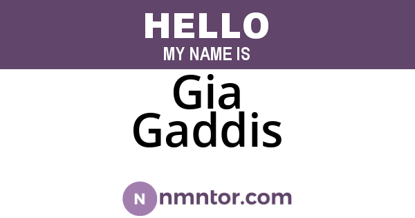 Gia Gaddis