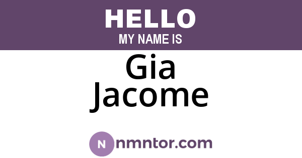 Gia Jacome
