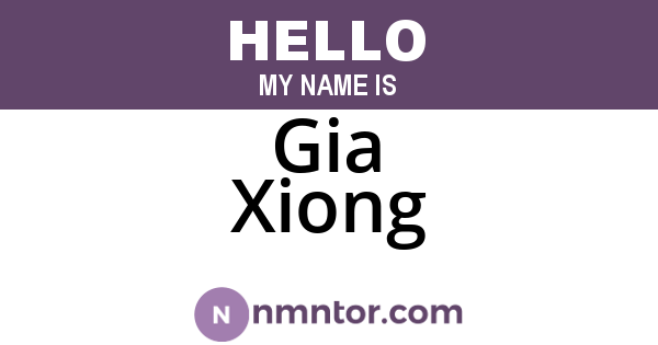 Gia Xiong
