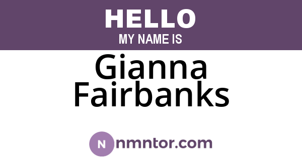 Gianna Fairbanks