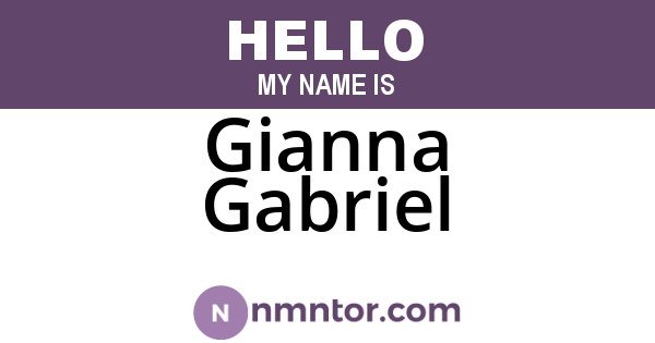 Gianna Gabriel