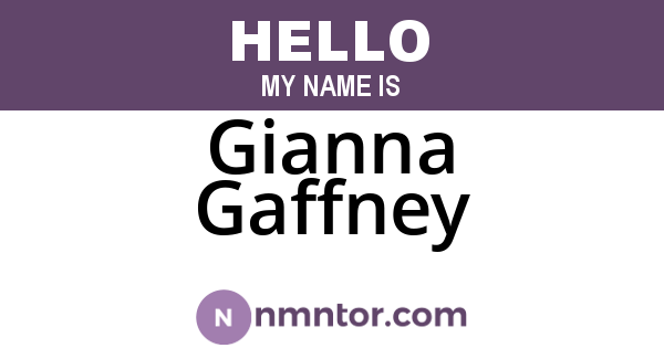 Gianna Gaffney