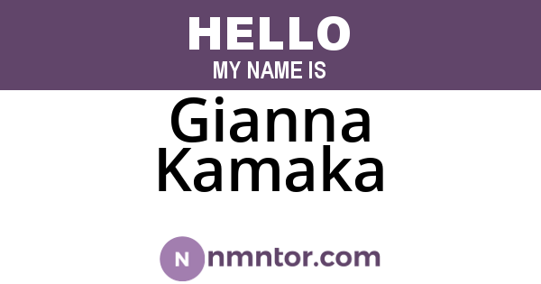 Gianna Kamaka