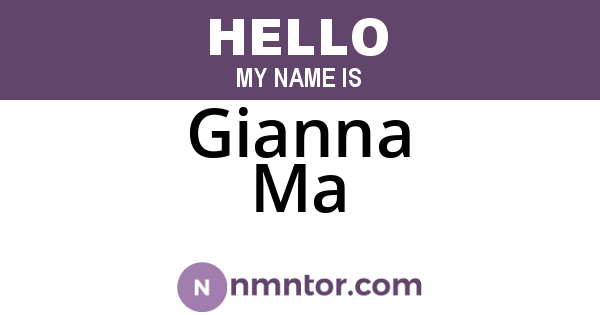 Gianna Ma