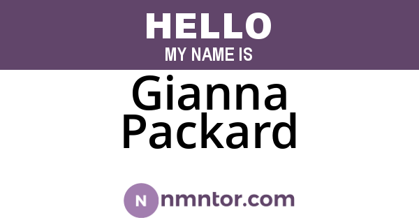 Gianna Packard