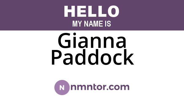 Gianna Paddock