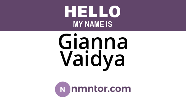 Gianna Vaidya