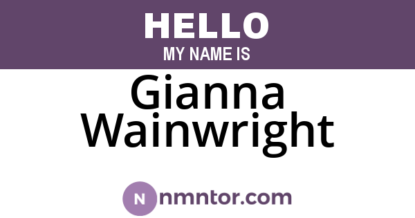 Gianna Wainwright