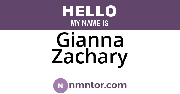 Gianna Zachary
