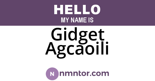 Gidget Agcaoili