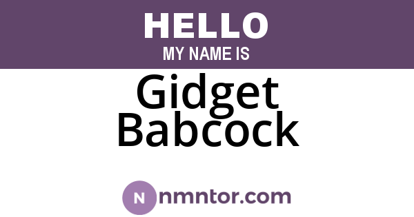 Gidget Babcock