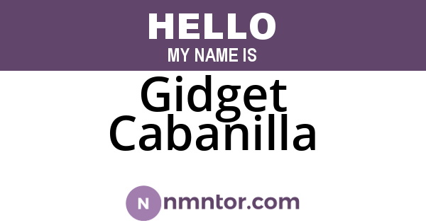 Gidget Cabanilla