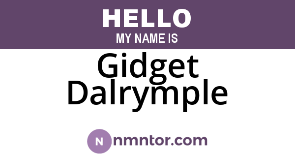 Gidget Dalrymple