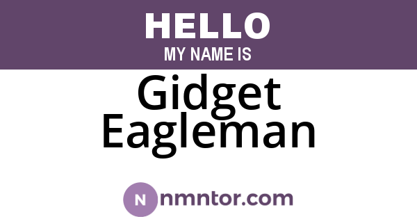 Gidget Eagleman