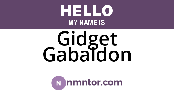 Gidget Gabaldon