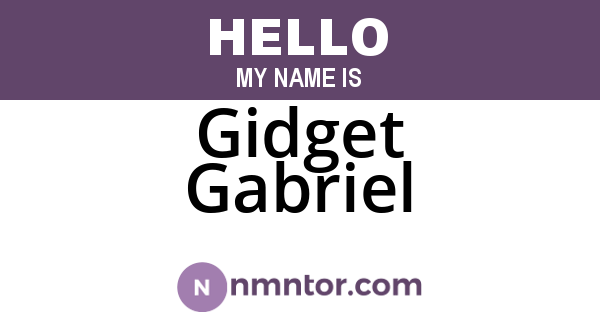 Gidget Gabriel