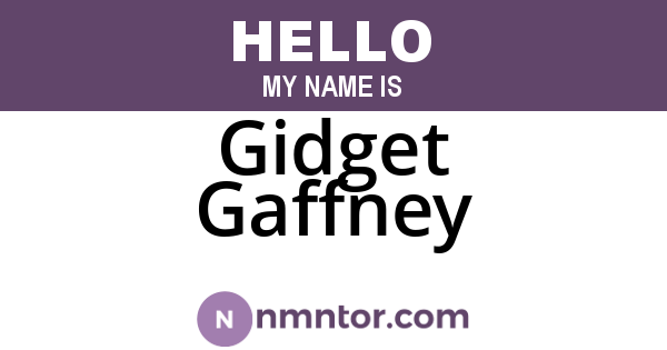 Gidget Gaffney