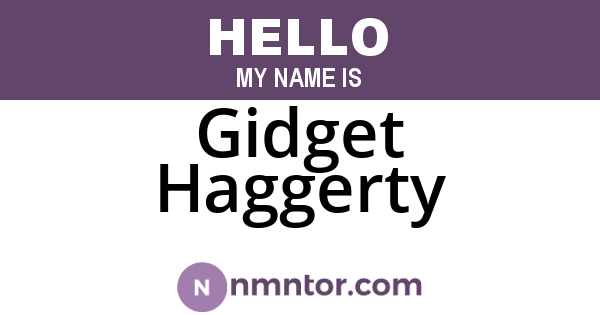 Gidget Haggerty