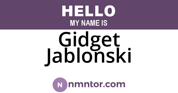 Gidget Jablonski