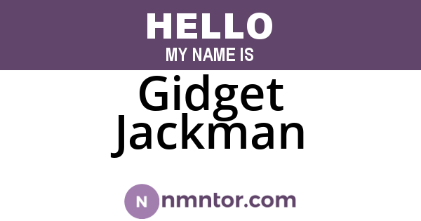 Gidget Jackman