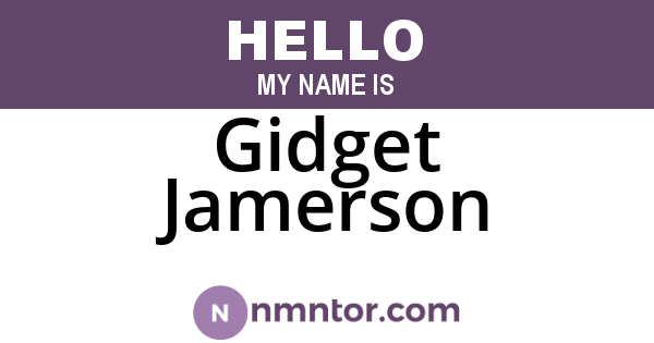 Gidget Jamerson