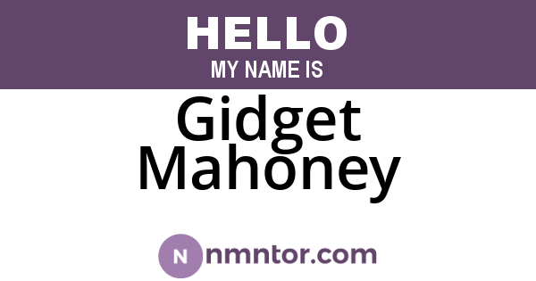 Gidget Mahoney