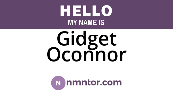 Gidget Oconnor