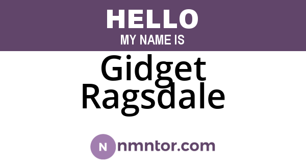 Gidget Ragsdale