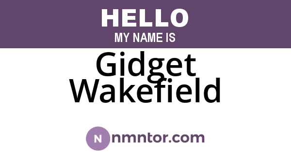 Gidget Wakefield