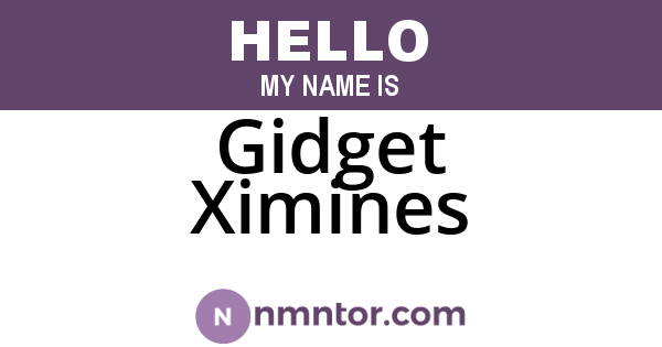 Gidget Ximines