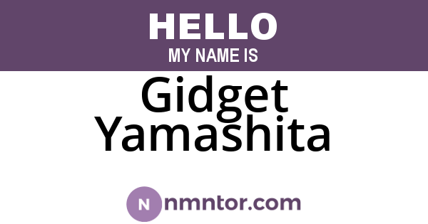 Gidget Yamashita