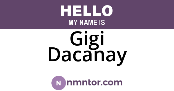 Gigi Dacanay