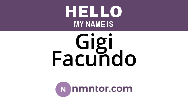 Gigi Facundo