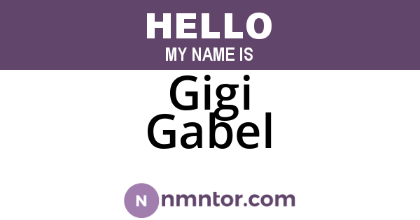 Gigi Gabel