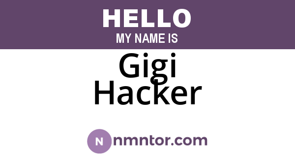 Gigi Hacker