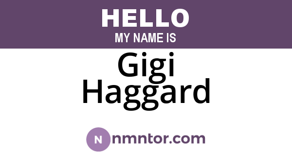 Gigi Haggard