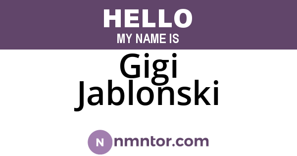 Gigi Jablonski